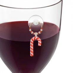 Epic Products Candy Canes Suction Cup Wine Glass Charms Wine Glass Accessories