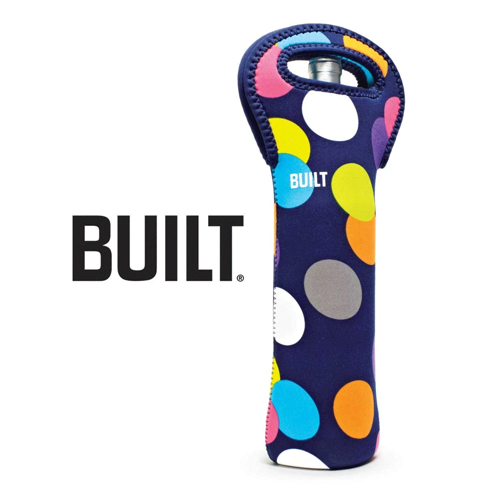 Built NY Single Wine Bottle Carrier Scatter Dot Wine Carry Bags 1 Built NY Single Wine Bottle Carrier Scatter Dot Wine Carry Bags