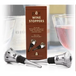 Wine Preservation Pek Preservino Portable Wine Stoppers - Set Of 2