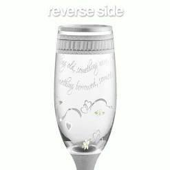 Epic Products Something New Bridal Hand-Decorated Champagne Flute Decorated Painted Glassware 5 Epic Products Something New Bridal Hand-Decorated Champagne Flute Decorated Painted Glassware