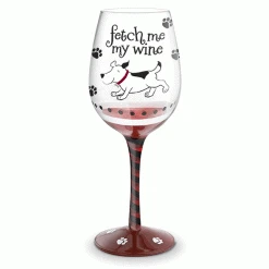 Epic Products Fetch Me My Wine Hand-Decorated Wine Glass