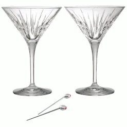 Reed & Barton Soho Martini Glasses W/ Olive Picks (Set Of 2)
