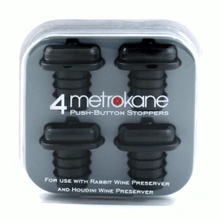 Wine Preservation Metrokane Push-Button Stoppers