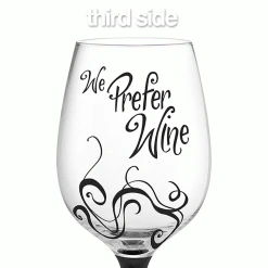 Epic Products Decorated Painted Glassware Cougars Prefer Hand-Decorated Wine Glass