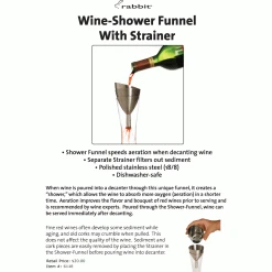 Metrokane Rabbit Wine Shower Funnel Wine Strainer 7 Metrokane Rabbit Wine Shower Funnel Wine Strainer