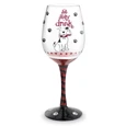 Epic Products Sit... Stay... Drink! Hand-Decorated Wine Glass Decorated Painted Glassware