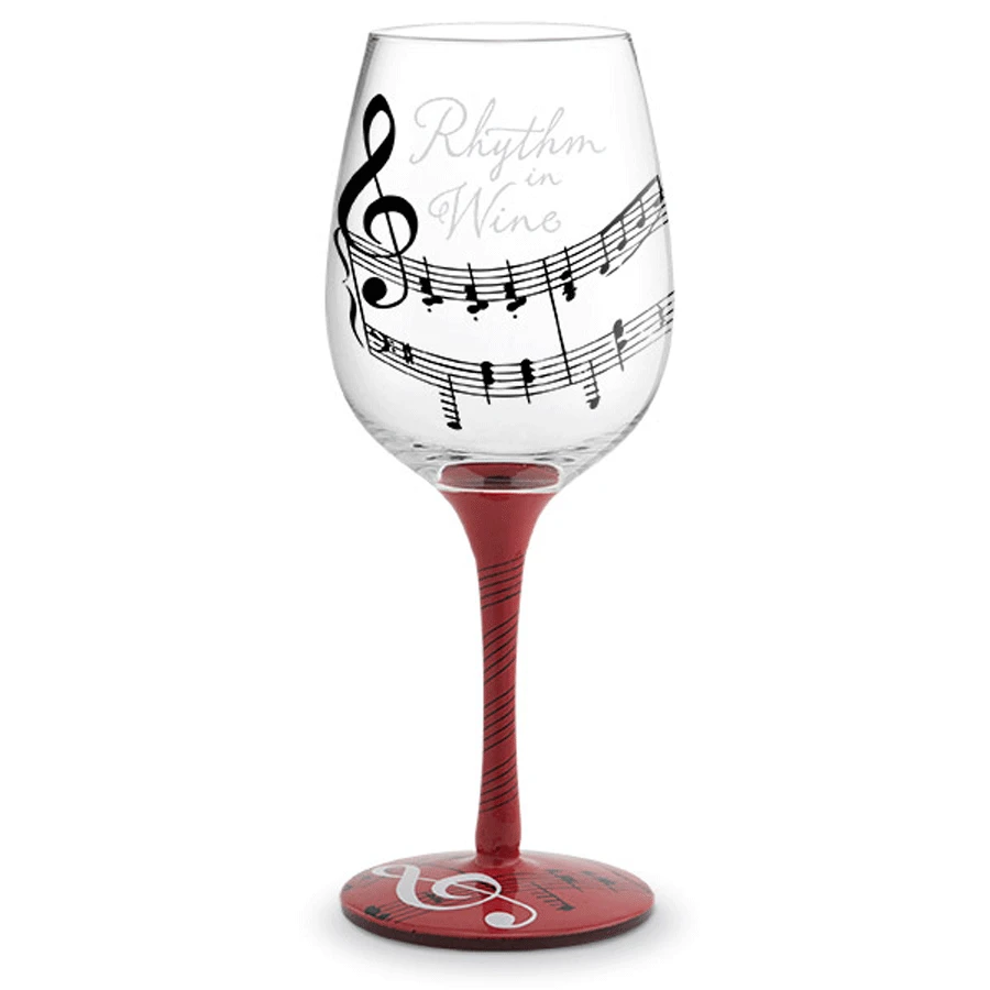 Epic Products Decorated Painted Glassware Rhythm In Wine Hand-Decorated Wine Glass 1 Epic Products Decorated Painted Glassware Rhythm In Wine Hand-Decorated Wine Glass