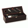 Corkscrew Sets True Fabrications Premium Cherry-Stained Wood Single Bottle Accessory Gift Set
