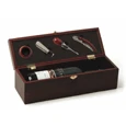 Corkscrew Sets True Fabrications Premium Cherry-Stained Wood Single Bottle Accessory Gift Set