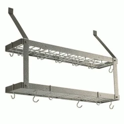 Rogar Hammered Steel Double Wine Rack Wine Racks & Holders