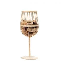 Oenophilia Cork Presentation Bamboo Wine Glass Cork Holder
